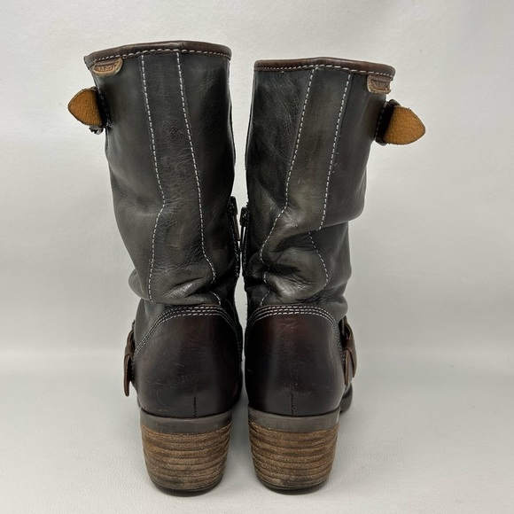 PIKOLINOS Le Mans Biker Boots Burnished Gray Brown Mid-Calf Women’s Sz 38/7.5-8 - Picture 8 of 12